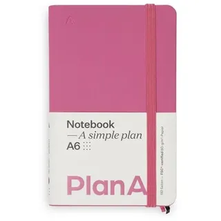 Notizbuch A6 Hardcover Candy Pink Punktiert, 192 Seiten