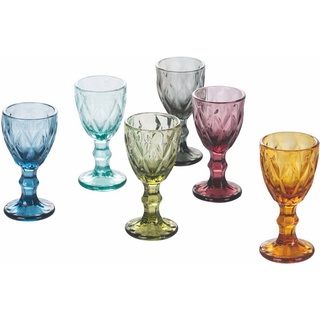 Villa d'Este Likörglas Prisma, Glas, Gläser-Set, 6-teilig, Inhalt 45 ml bunt