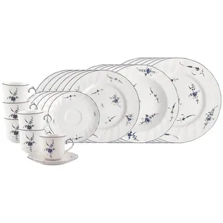 Villeroy & Boch Vieux Luxembourg Kombiservice 30-tlg. weiß-blau