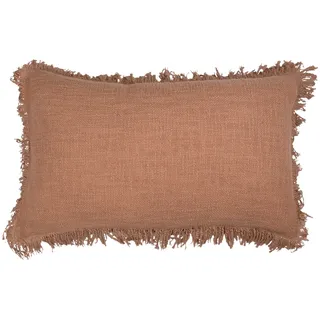 Kissen LIONI, Braun - 30 x 50 cm - mit Fransen