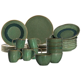 LEONARDO Kombiservice Matera Tafelservice 30er Set (30-tlg), Keramik grün