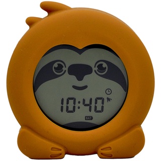 Tenscare Sloth Clock Kinderwecker mit Sleep Trainer, Wecker-Modus, Tageslicht- und Nachtlicht-Modus, Braun, Einheitsgröße