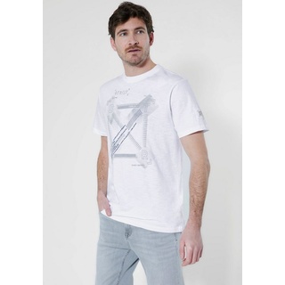 STREET ONE MEN T-Shirt mit coolen Frontprint weiß L (52)