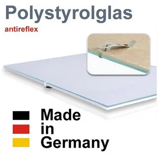 Bilderrahmen Neumann Einzelrahmen K-Clip Bilderhalter rahmenlos mit Kunstglas, antireflex 50 x 75