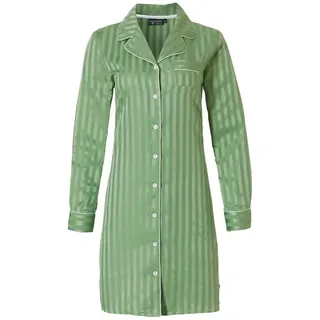 Pastunette Nachthemd Damen Schlafshirt mit langem Arm (1-tlg) Streifen Design grün
