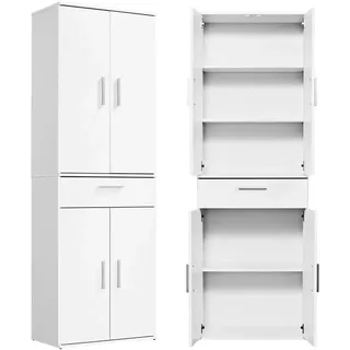 mokebo Der Praktische Mehrzweckschrank 60 x 180 x 0 cm Weiß