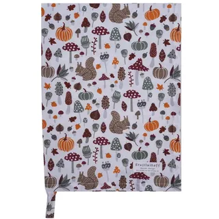Krasilnikoff – Geschirrtuch KW13514 – Autumn, Green/Herbst, grpn