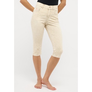 ANGELS Slim-fit-Jeans Jeans Anacapri mit Streifen mit Label-Applikationen beige 42