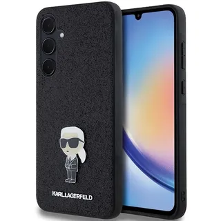 CG Mobile Karl Lagerfeld Klhcsa35gknpsk A35 A356 Schwarz/schwarz Hartschalenetui, Fester Glitzer-ikonik-logo-metallpin