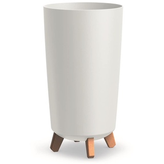 Blumentopf Blumenkübel mit Füßen Pflanzkübel Gracia Slim Rund Übertopf Matt Pflanztopf (Höhe 44,5cm, Weiß)
