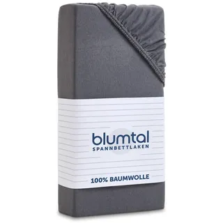 Blumtal Spannbettlaken Jersey 90 x 200 cm grau