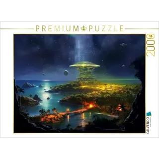 CALVENDO Puzzle Raumstation auf einem Planeten 2000 Teile Lege-Größe 90x67cm Foto-Puzzle für glückliche Stunden