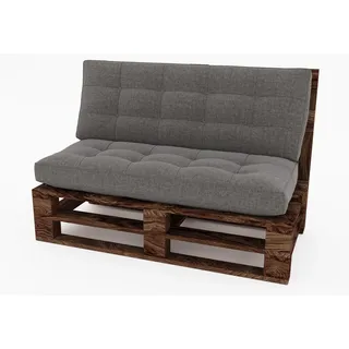 Lermowood Palettenmöbel Mpe Bank 100 x 60 cm Eiche | Europaletten Indoor und Outdoor Lounge Gartenmöbel Holz Gartenmöbel Set Lounge Möbel Terrasse Balkon Loft Stil Paletten