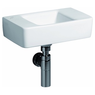 Keramag / Geberit Renova Nr.1 Plan Handwaschbecken 272141 400 mm x 250 mm ohne Hahnloch ohne Überlauf - Weiß Alpin KeraTect - 272141600