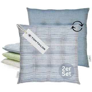 Tom Tailor Freshstripe2er Stuhlkissen 40 x 40 cm Blau