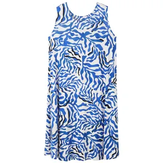 TOM TAILOR Damen Jerseykleid mit Rückendetail, weiß, Gemustert, Gr. 36