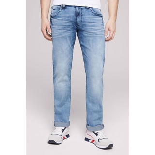 CAMP DAVID Regular-fit-Jeans mit Wrinkle-Effekten blau