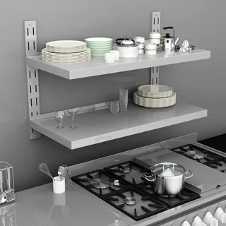 vidaXL Wandregal 100 x 30 cm Grau