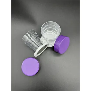 Kimmel Klappbecher Das Original mit Spiegel, Faltbecher Trinkbecher, Zahnputzbecher, für Picknick Reisen Haushalt Outdoor Wandern Camping, Farbe violett