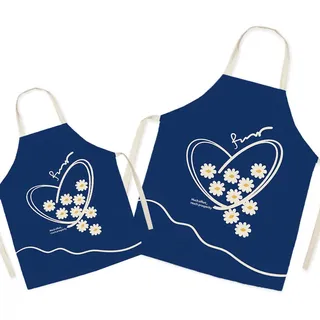 Eyands Eltern-Kind-Schürze für das Kochen - super nettes Muster Baumwolle und Leinen Küchenschürze für Mom Kinder, Kochen Malerei Gartenschürze - Adult: 25.6 x 30 inches, Kid: 17.7 22 inches