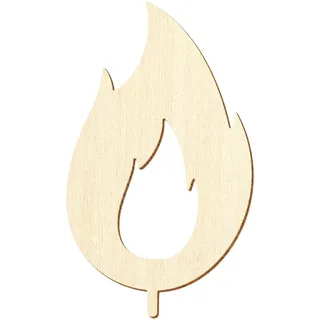Holz Kerzenflamme V3 - Deko Basteln 5-50cm, Pack mit:25 Stück, Höhe:33cm hoch