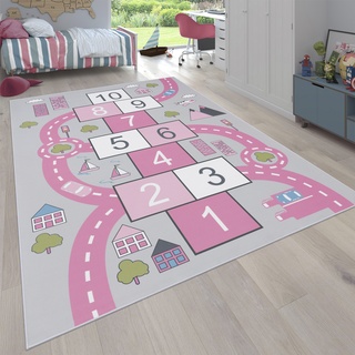 Kinderteppich PACO HOME "Bino 569" Teppiche Gr. B/L: 240 cm x 340 cm, 4 mm, 1 St., pink Kinder Kinderzimmerteppiche
