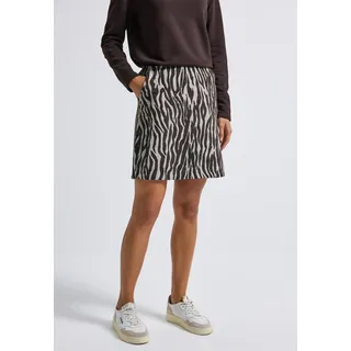 STREET ONE Miniröck Damen Animalprint Braun 46