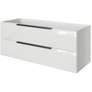 Pelipal Unterschrank für Doppel-Waschtisch Quantum 07 Schneeweiß Glanz 120 cm