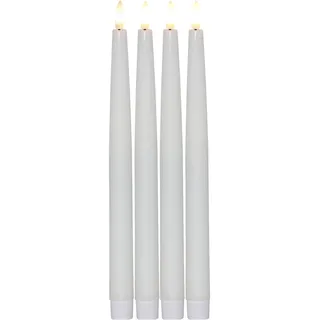 Star Trading LED-Wachskerzen Flamme 28,5 cm 4 St. weiß