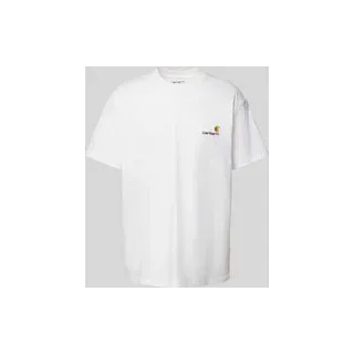 T-Shirt mit Label-Stitching, Weiss, $listsize[$i].replace('"','"')