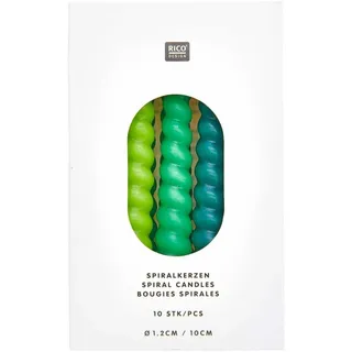 Rico Design Spiralkerzen 10 St. grün