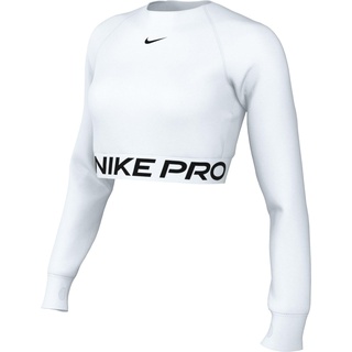 Nike Damen Top Pro Df 365 Crop Ls, White/Black, FV5484-100, 2XL