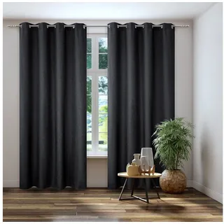 Kutti Dimout Ösen 140 x 145 cm anthrazit