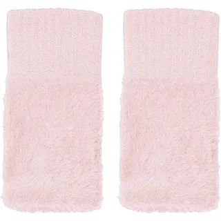 Damen Winterhandschuhe Warme Strickhandschuhe Thermohandschuhe Winter mit Fleece für Damen Winter Geschenke, Fingerlose Handschuhe Dehnbar Armstulpen Pulswärmer Warme Fäustlinge (Red, One Size)