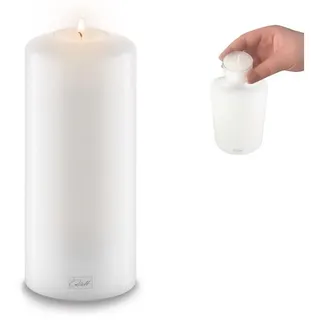 Qult Teelichthalter Farluce Classic - Durchm. 8cm Teelichthalter in Kerzenform Dauerkerze 18 cm