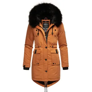 Navahoo Damen, Winter-Kurzmantel Luluna Prc mit Kunstfellkapuze - S