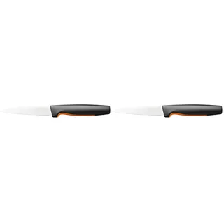 Fiskars Gemüsemesser, Functional Form, Gesamtlänge: 23 cm, Japanischer Edelstahl/Kunststoff, 1057542, Schwarz/Orange (Packung mit 2)