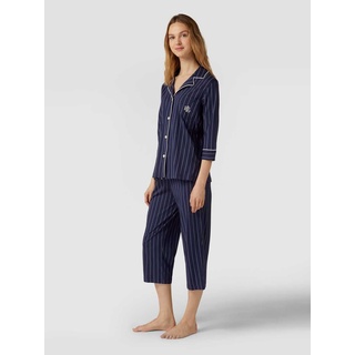 Pyjama mit Streifenmuster, Marine, XS