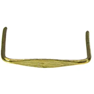 100x Kristall Verbinder 'Plain' Klammer 14mm Messing ~ Kronleuchter Lüster
