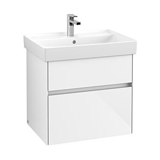 Waschbeckenunterschrank 61 x 55 cm Glossy White