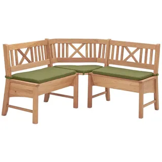 58 aufm Kessel ECKBANK Deborah 135 x 135 x 87 Massivholz Buche lackiert/Grün