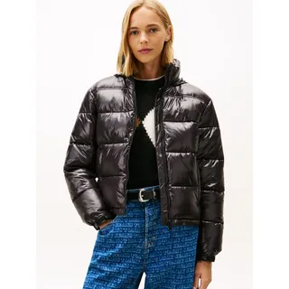 Tommy Hilfiger Tommy Jeans Damen Pufferjacke Essential Glänzend, Schwarz (Black), S - S