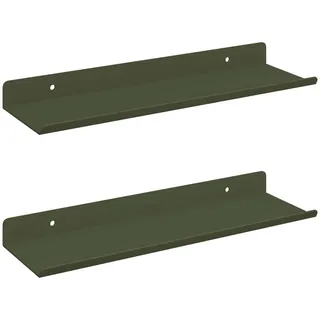 vidaXL Wandregal 30 x 9 x 2,5 cm Olive Grün