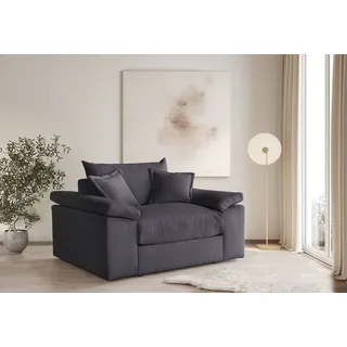 OTTO home XXL-Sessel Soft&Cosy Polyester 151 x 93 x 123 cm Grau mit 2 Zierkissen