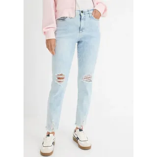 bonprix Mom-Jeans Regular Fit Blau 44