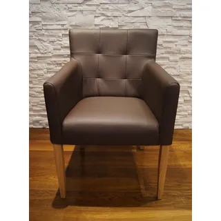 100% Echtleder Stuhl Sessel mit Armlehnen Leder Stühle Esszimmerstühle Esszimmer