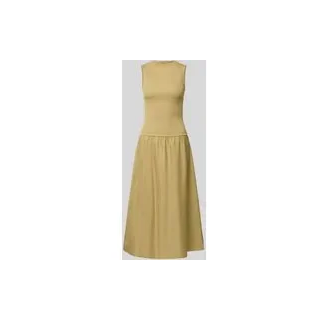 Midikleid mit U-Boot-Ausschnitt Modell 'VALVIN', Oliv, XS