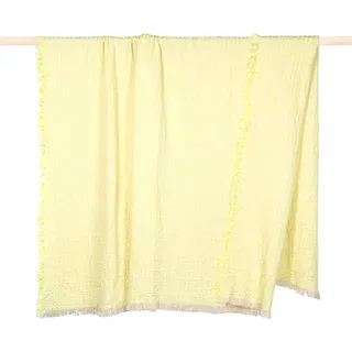 PAD Waffle Kuscheldecke 150 x 200 cm Gelb