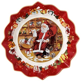 Villeroy & Boch Schale auf Fuß, Santa liest Wunschzettel Toy's Fantasy Geschirr