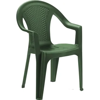 Mojawo, Gartenstühle, 2 Stück Stapelstuhl Ischia Rattan-Optik Grün